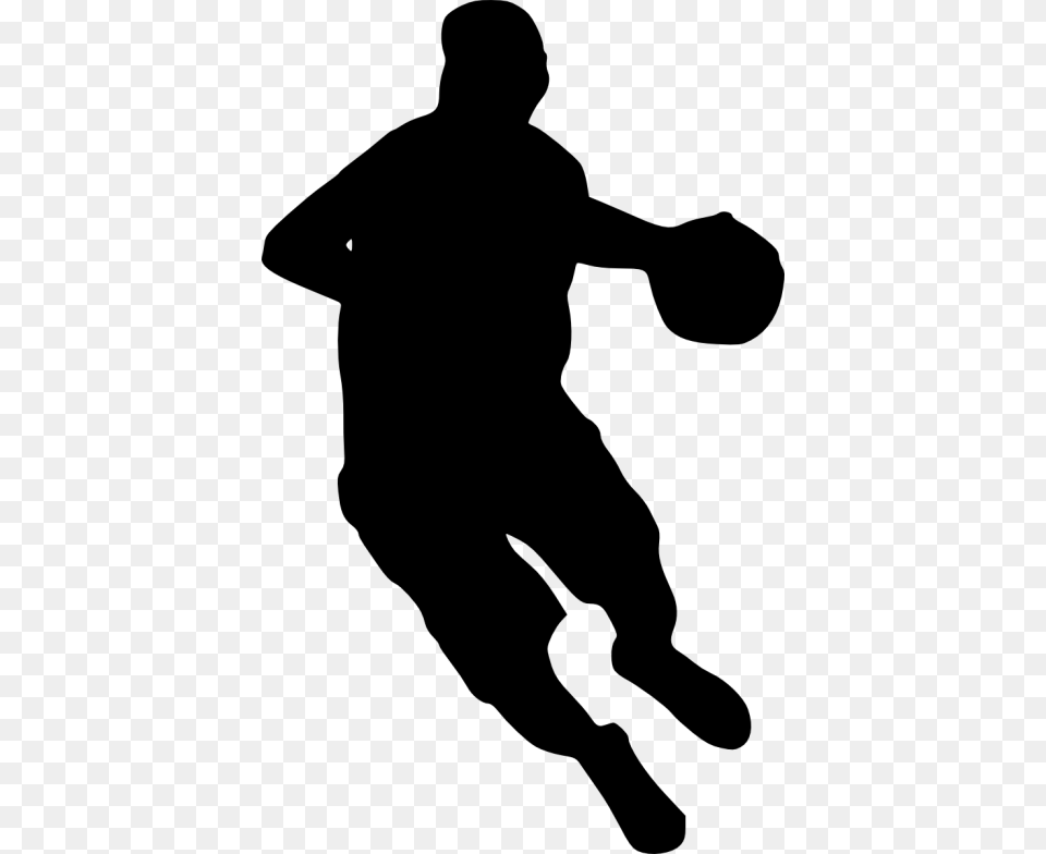 Basketball Player Silhouette, Ball, Handball, Sport, Adult Free Transparent Png