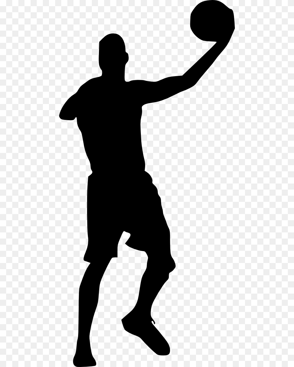 Basketball Player Silhouette Basketball, Adult, Person, Male, Man Free Transparent Png