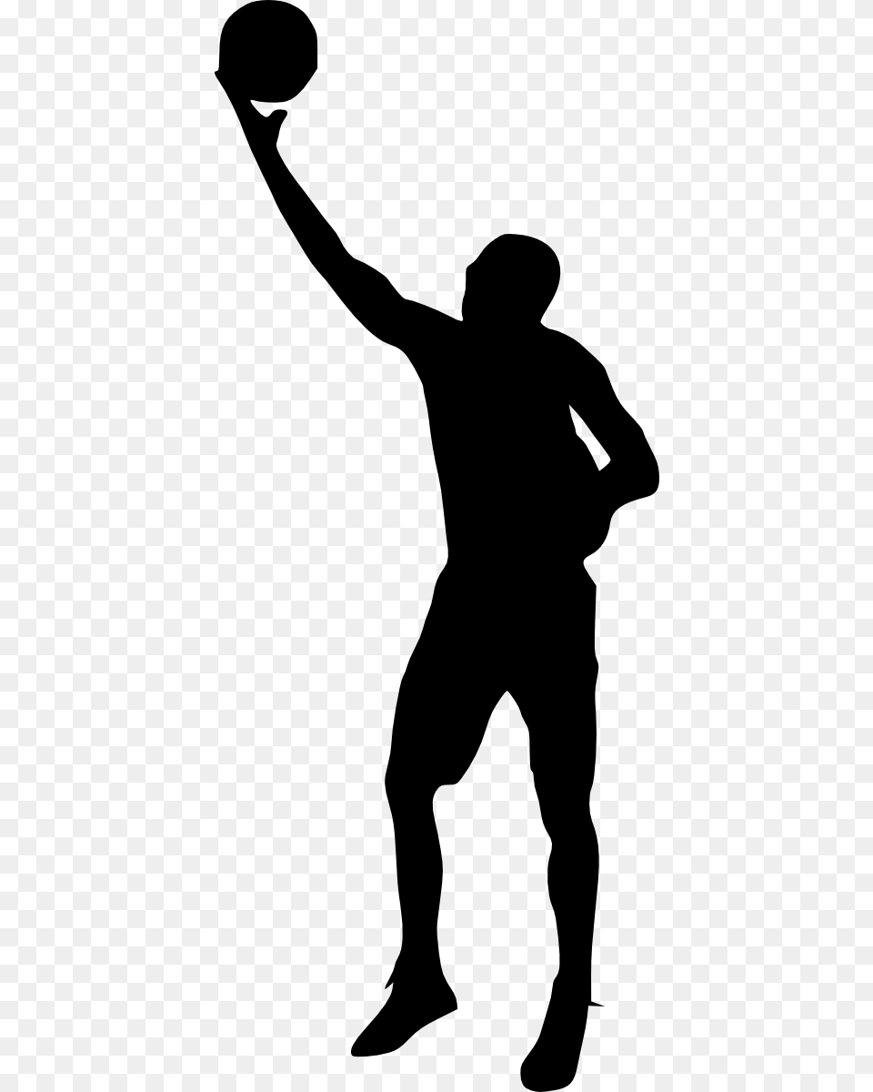 Basketball Player Silhouette Basketball Player Silhouette, Adult, Male, Man, Person Free Png