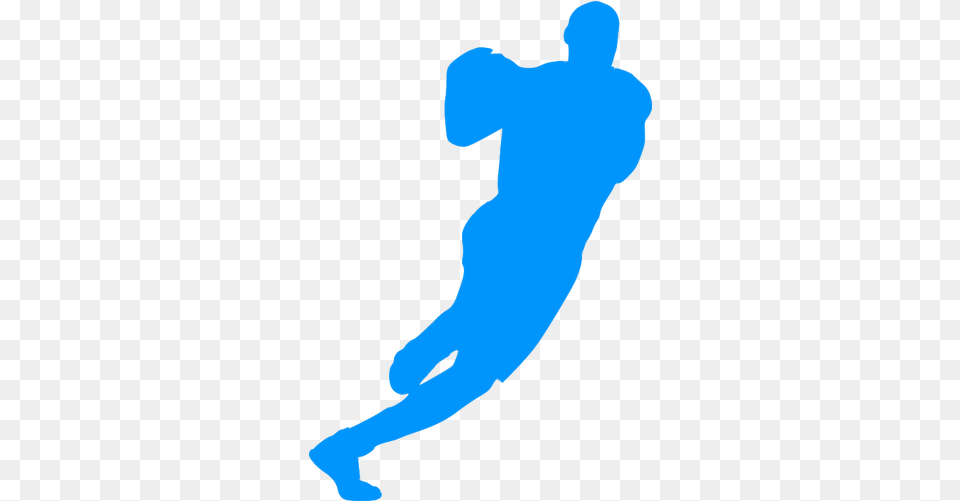 Basketball Player Silhouette Clip Art Svg Blue Basketball Silhouette, Person, Ball, Handball, People Free Png Download