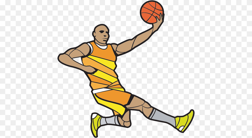 Basketball Player Silhouette Cut File Svg Basketteur Clipart, Person, Playing Basketball, Sport, Face Free Png