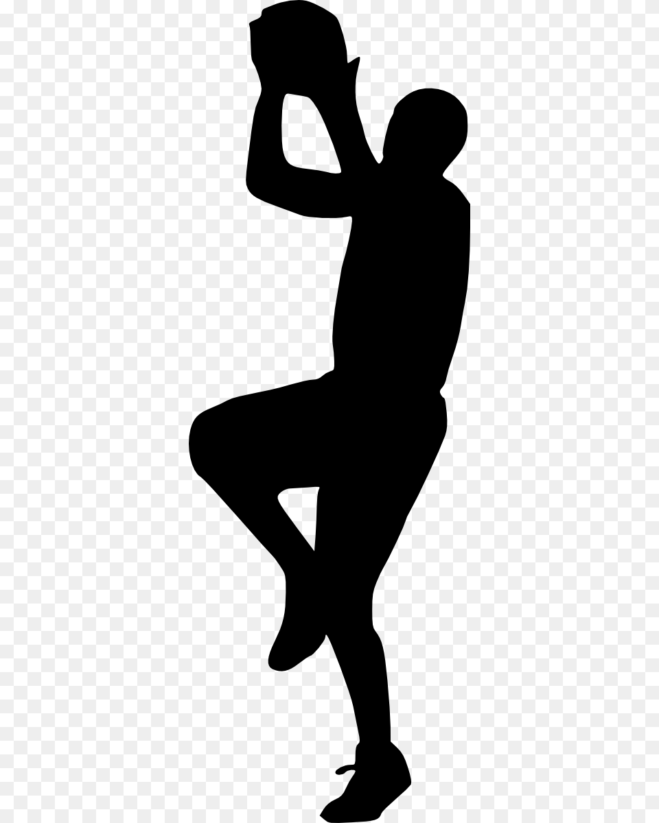 Basketball Player Silhouette Grey Silhouette Basketball Player Transparent, Adult, Male, Man, Person Png