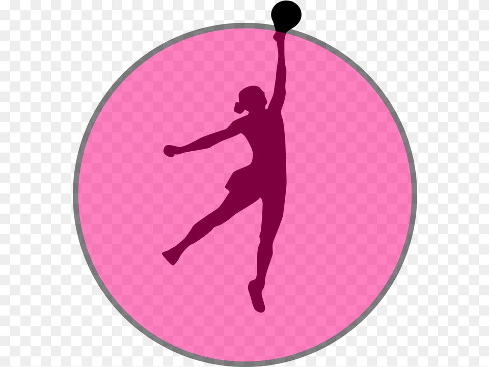 Basketball Player Silhouette Netball, Dancing, Leisure Activities, Person, Purple Free Png Download