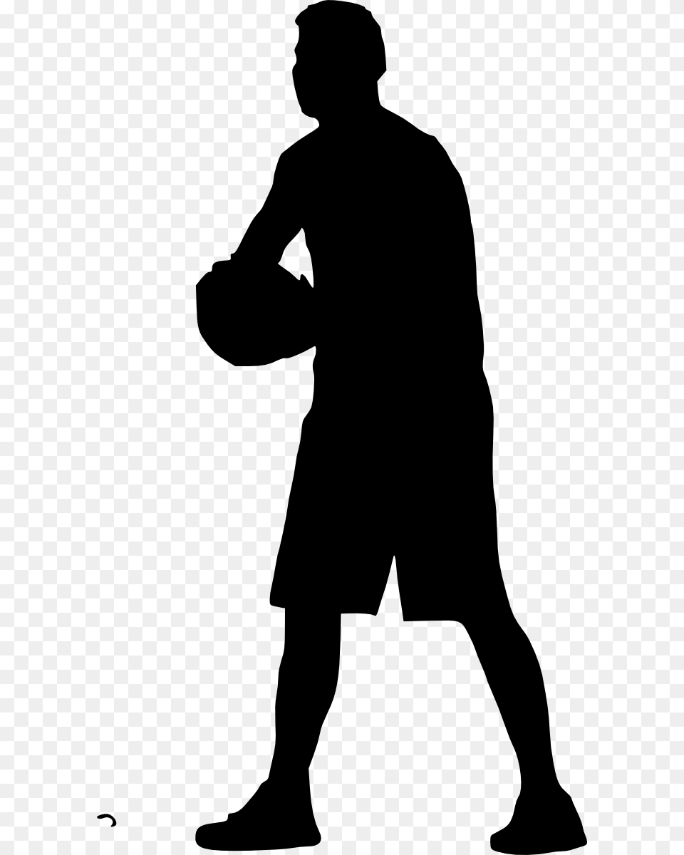 Basketball Player Silhouette Silhouette, Adult, Male, Man, Person Free Png Download
