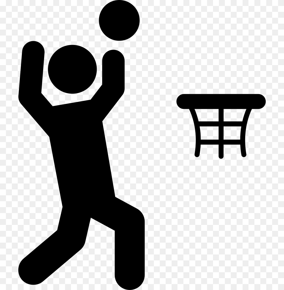 Basketball Player Simbolos De Esportes Basquete, Silhouette, Stencil, Chair, Furniture Png