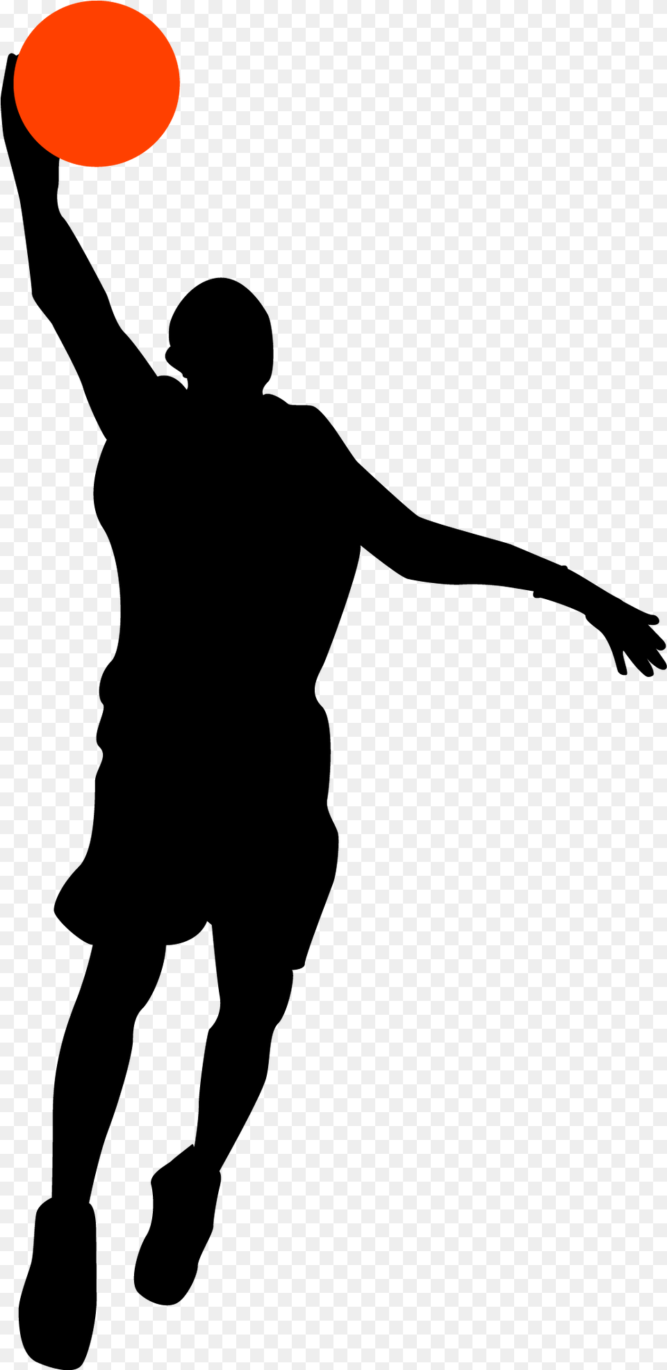 Basketball Player Sport Athlete Sticker Handsome Shot Man Basketball Player Layup Silhouette, Lighting, Astronomy, Moon, Nature Free Transparent Png