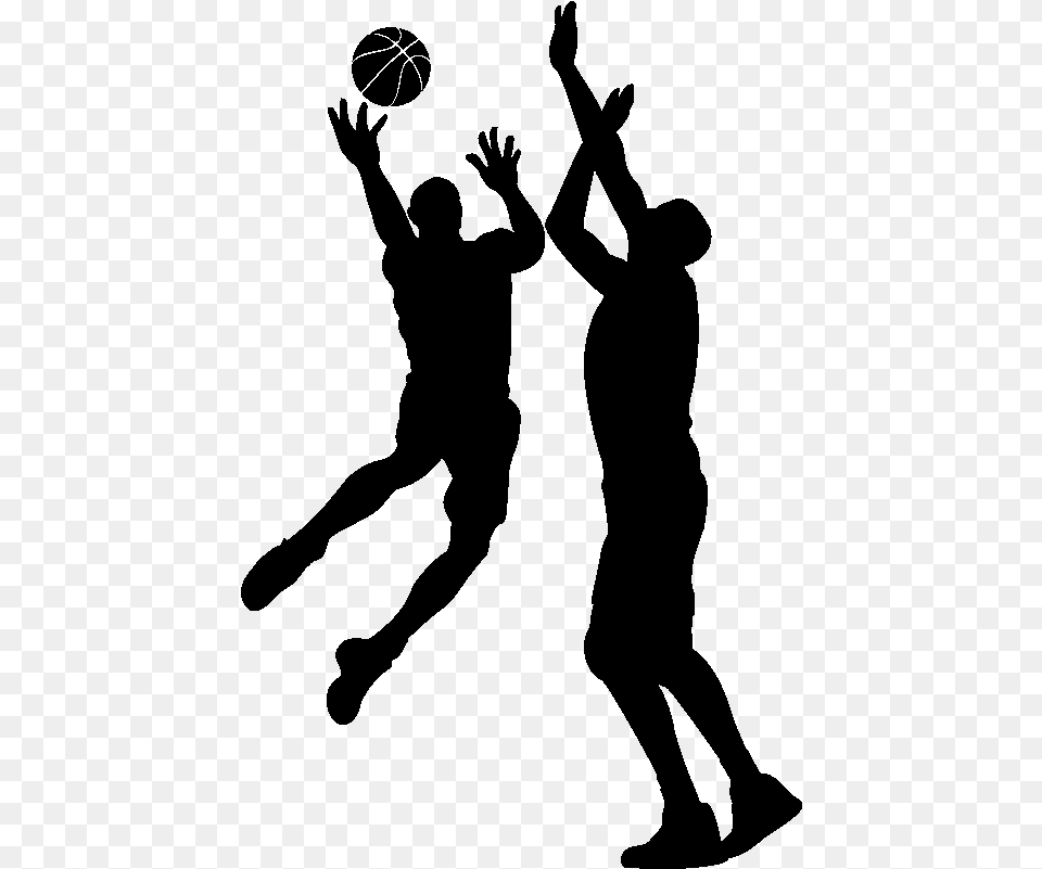 Basketball Players Clip Art, Gray Png Image