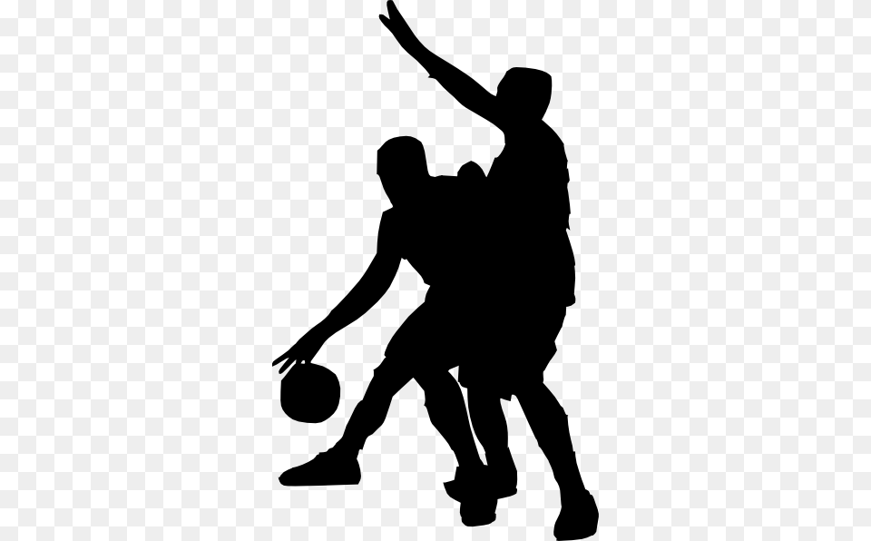 Basketball Players Clipart, Silhouette, Person, Man, Male Png Image
