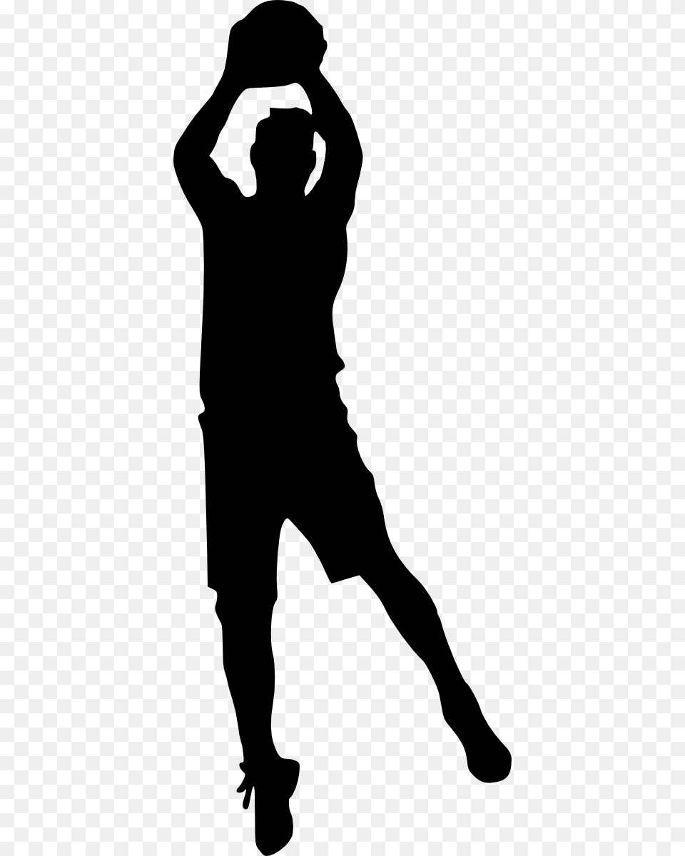 Basketball Players Clipart, Stencil, Silhouette, Person, Man Free Transparent Png
