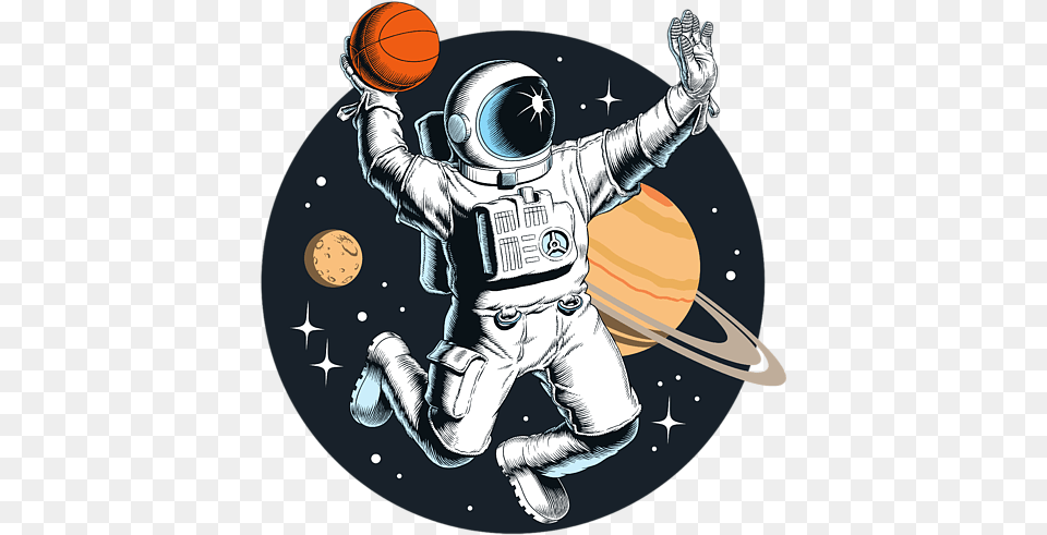Basketball Playing In Space, Adult, Person, Man, Male Png
