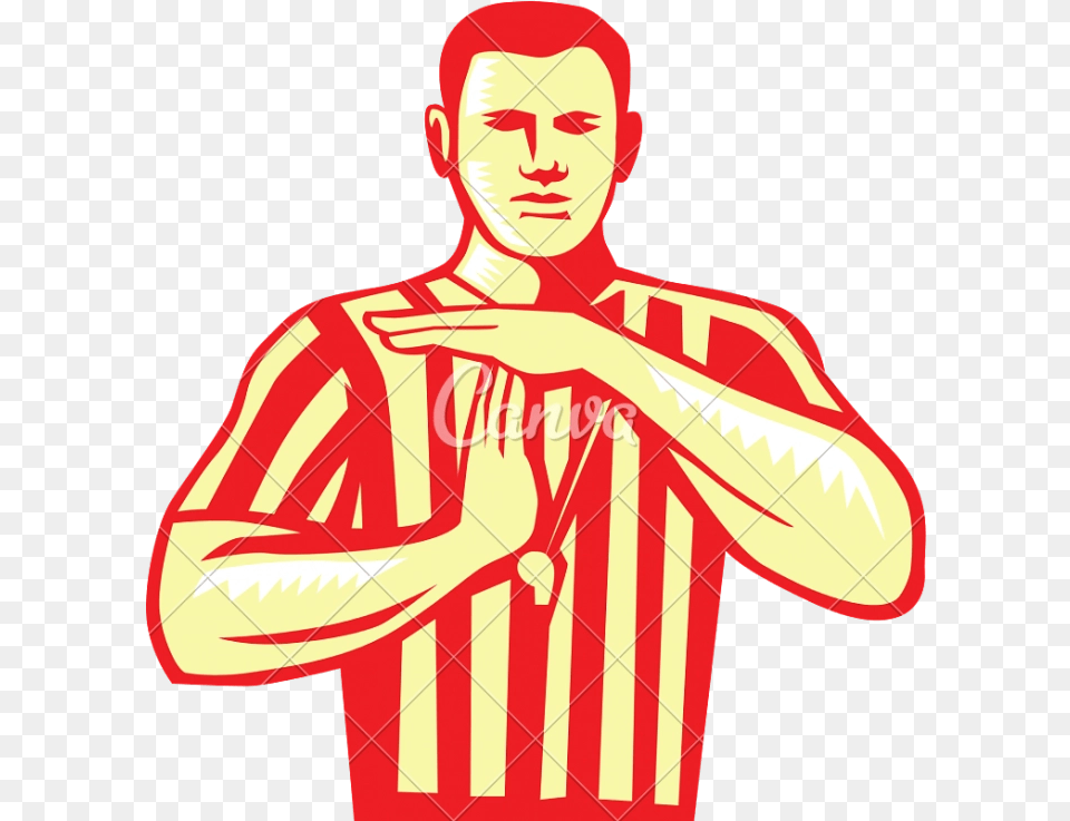 Basketball Referee Technical Foul Hand Signal, Clothing, Shirt, Adult, Male Png Image