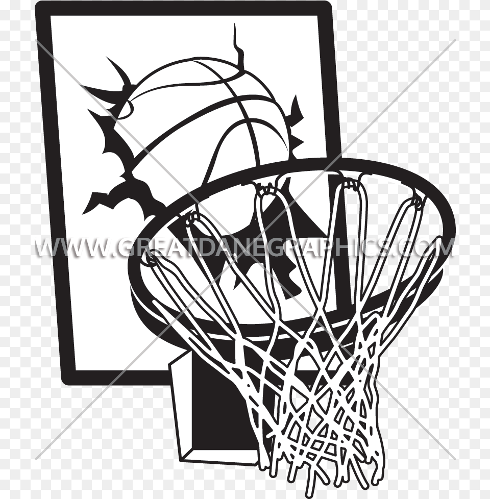 Basketball Rim Graphic Download Black Basketball Goal Clipart, Hoop, Bow, Weapon Png Image