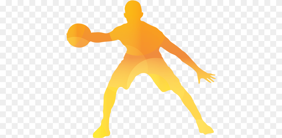Basketball Silhouette Player, Ball, Handball, Sport, Person Png Image