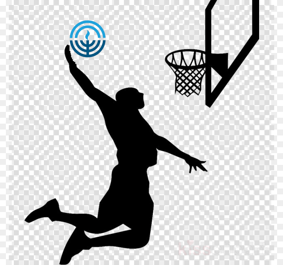 Basketball Silhouettes Clipart Wall Decal Basketball Basketball Slam Dunk Silhouette, Adult, Male, Man, Person Free Png