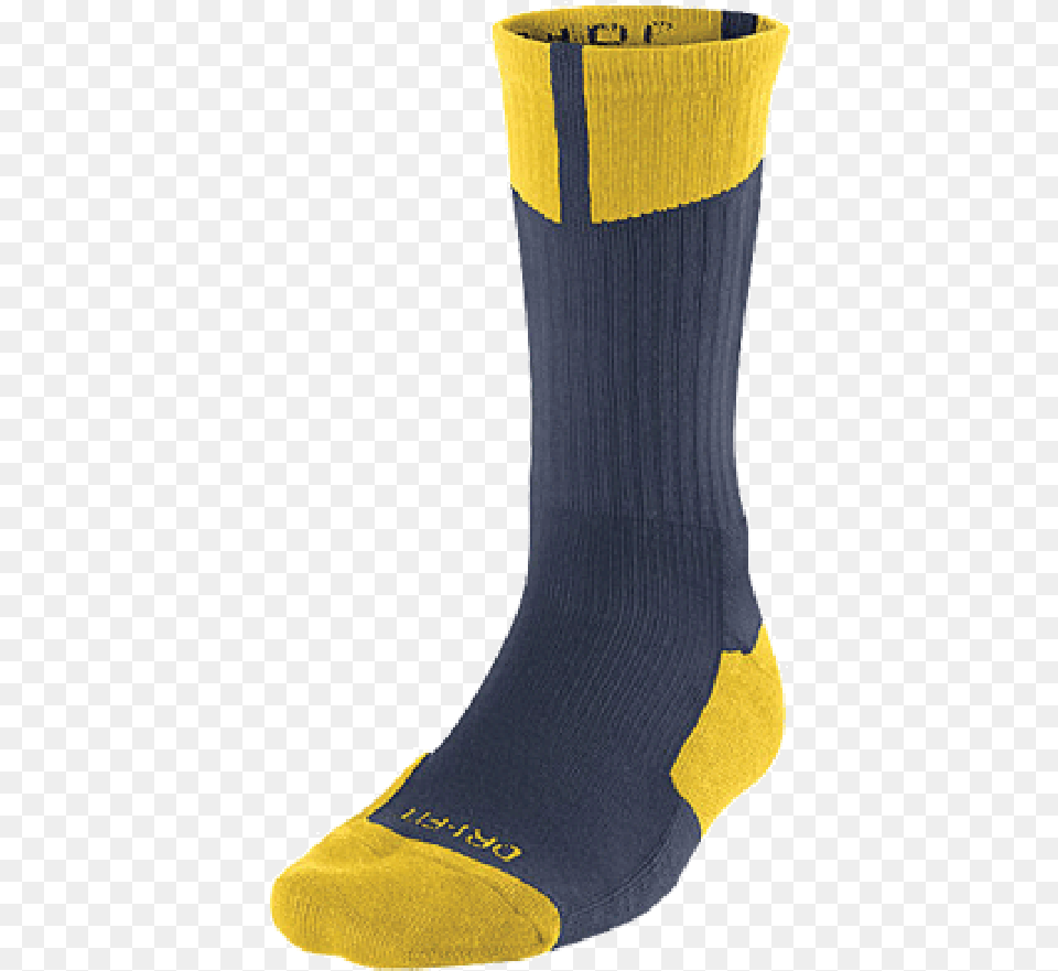 Basketball Socks Image Navy And Yellow Nike Socks, Clothing, Hosiery, Sock Free Transparent Png