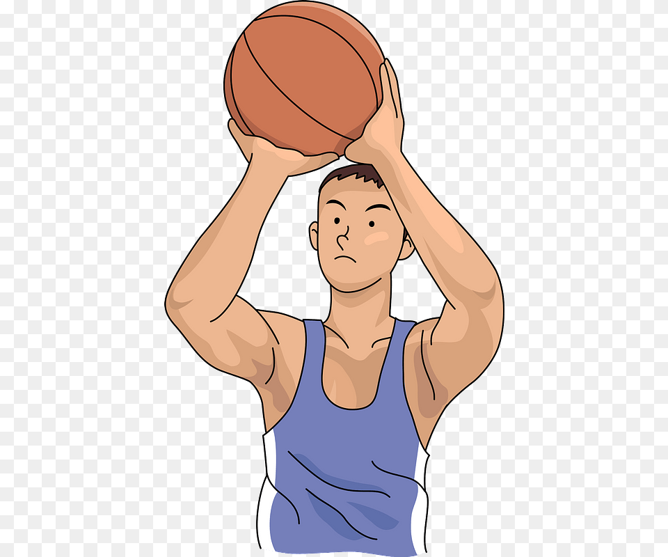 Basketball Sports Clipart Block Basketball, Person, Face, Head, Playing Basketball Free Png Download