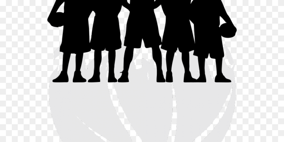 Basketball Team Clip Art, Stencil, Silhouette, Adult, Male Free Png Download