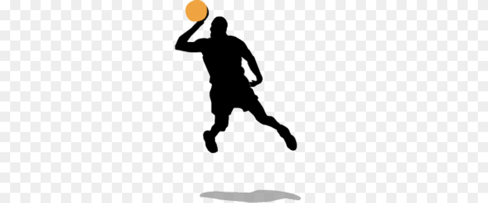 Basketball Team Clipart Basketball Shooting Form, Silhouette, Adult, Male, Man Png Image