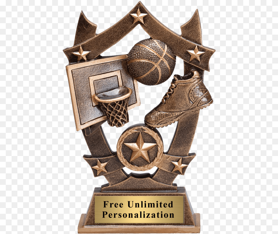 Basketball Trophy 1st Place Track Trophy, Bronze, Person Png Image