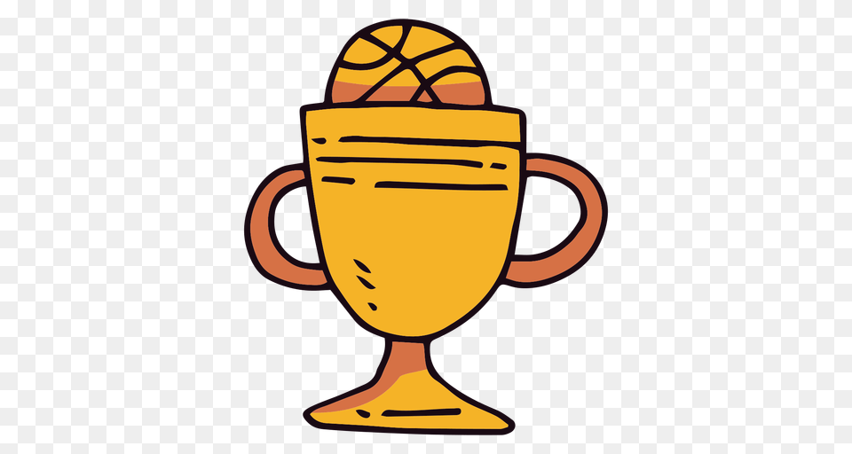 Basketball Trophy Cup Cartoon, Pottery, Person Free Png Download