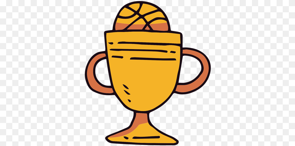 Basketball Trophy Cup Cartoon Cartoon Basketball Trophy, Pottery, Person Free Png