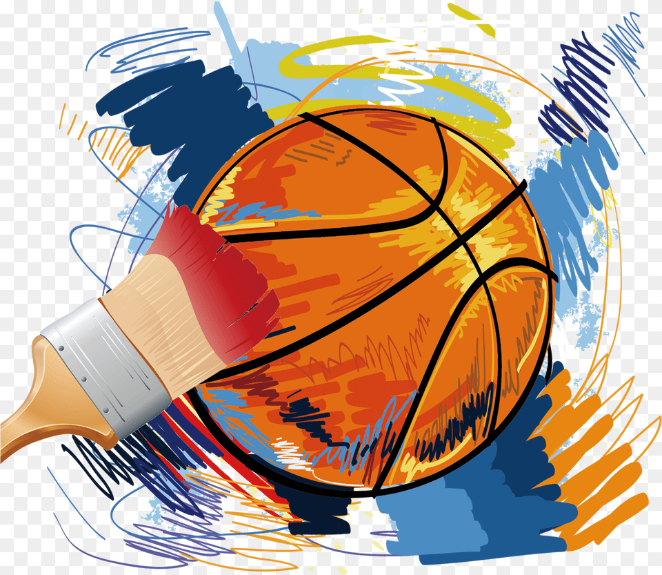 Basketball Vector Graffiti Basketball Graffiti, Brush, Device, Tool, Art Png