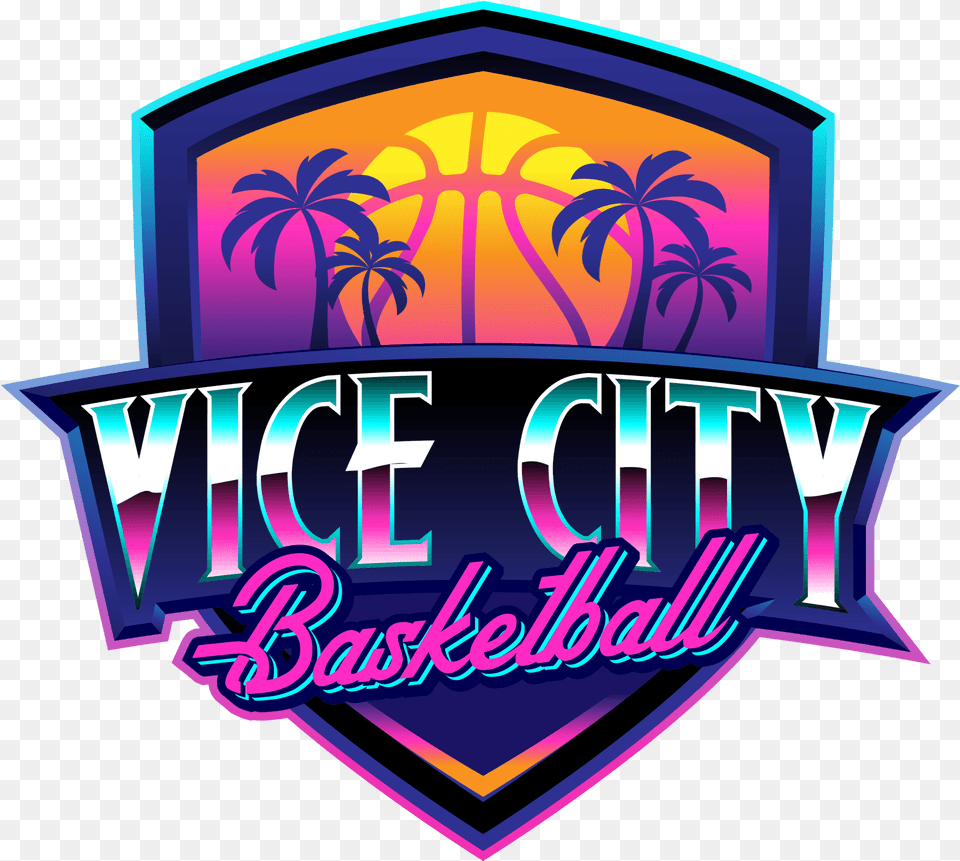 Basketball Vice Logo, Purple, Light, Neon Free Png