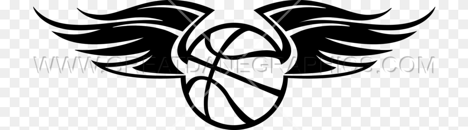 Basketball Wings Production Ready Artwork For T Shirt Printing, Logo, Symbol, Emblem Png