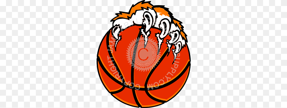 Basketball With Tiger Paw, Electronics, Hardware, Person Free Png Download
