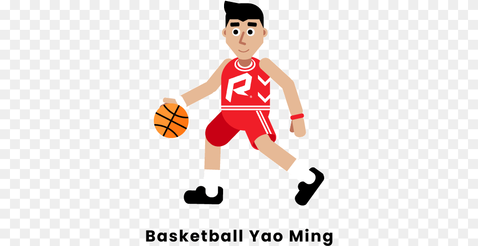 Basketball Yao Ming Dribble Basketball, Boy, Child, Male, Person Free Png Download