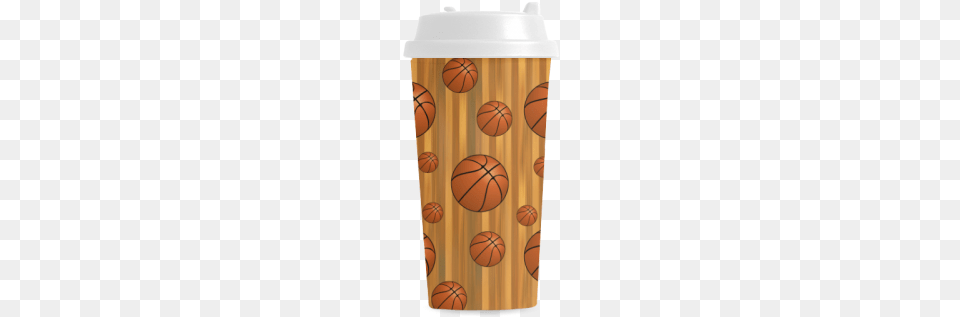 Basketballs With Wood Background Double Wall Plastic Pint Glass, Ball, Basketball, Basketball (ball), Sport Free Png