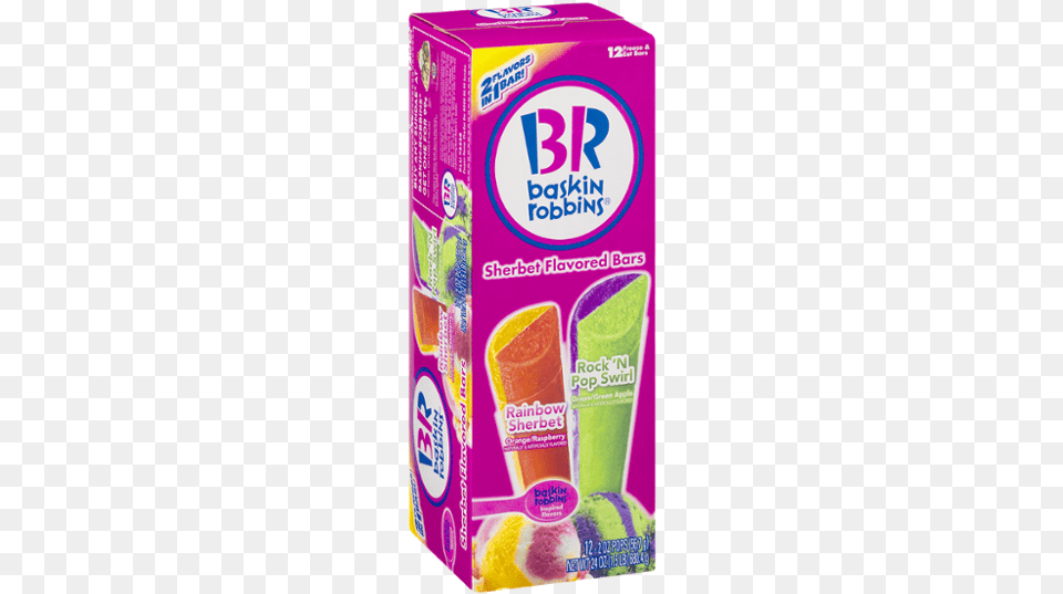 Baskin Robbins Sherbet Flavored Bars Rainbow Sherbet Baskin Robbins Rainbow Sherbet, Food, Ketchup, Ice Pop Free Png Download