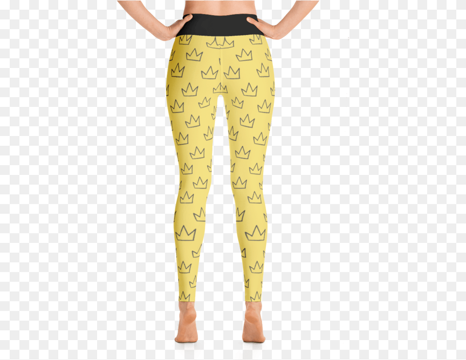 Basquiat Samo Crown Pattern High Waist Leggings Leggings, Clothing, Pants, Hosiery, Tights Png