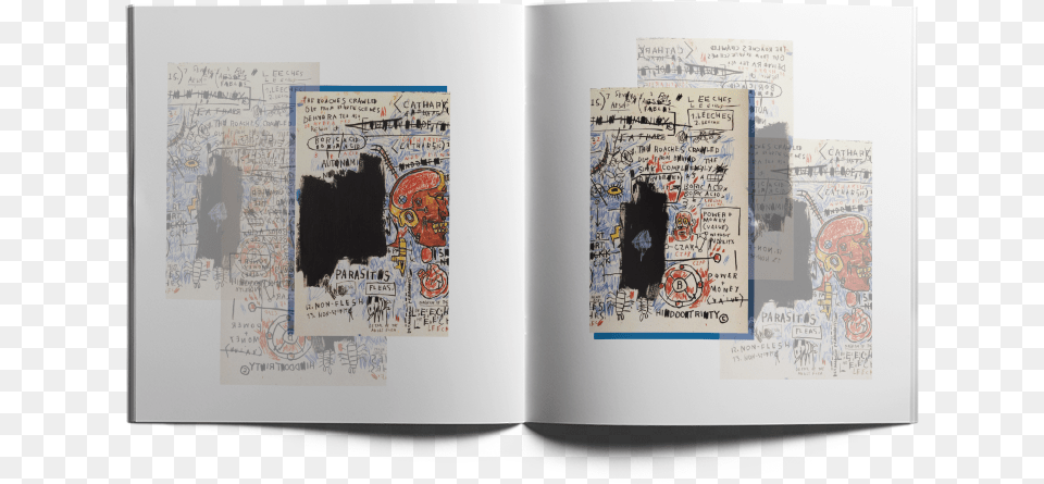 Basquiat Spread 5 No Background, Art, Collage, Page, Text Png Image