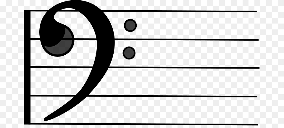 Bass Clef, Gray Png