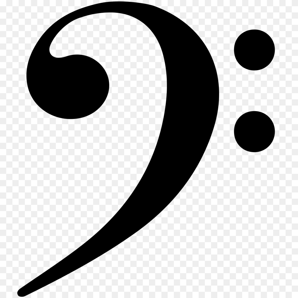 Bass Clef, Gray Png Image