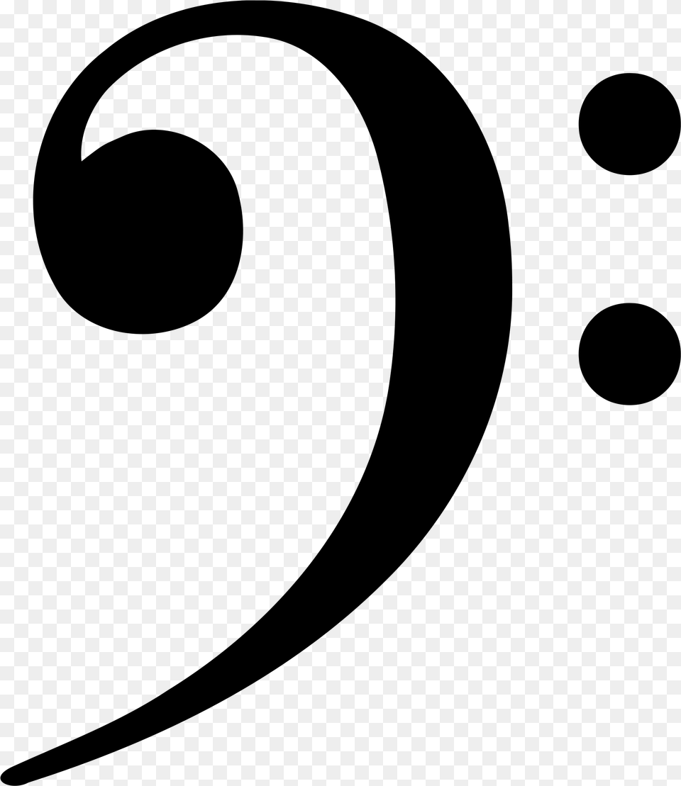 Bass Clef, Gray Free Transparent Png