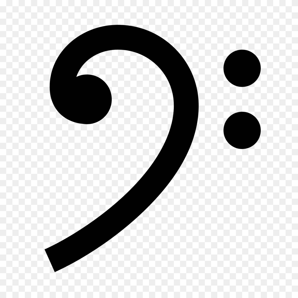 Bass Clef Icon, Gray Free Transparent Png