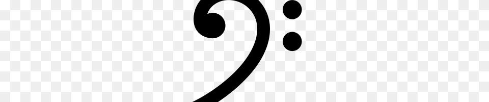 Bass Clef Image, Gray Free Png