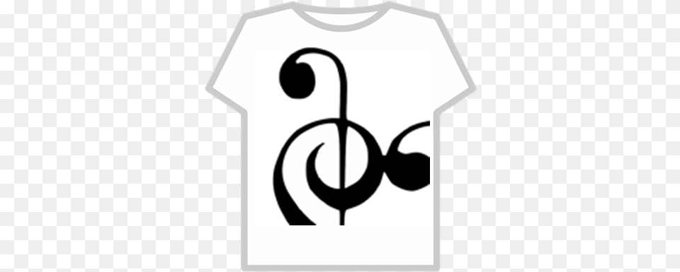 Bass Cleftrebleclefheart Roblox Treble Clef Bass Clef Heart, Clothing, T-shirt, Stencil, Ammunition Free Transparent Png