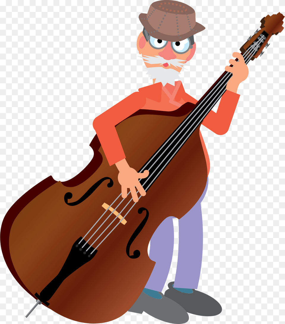 Bass Clipart, Cello, Musical Instrument, Person, Clothing Png Image