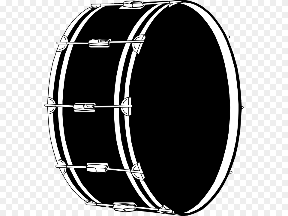 Bass Drum Clipart Black And White, Bow, Weapon, Musical Instrument, Percussion Png Image