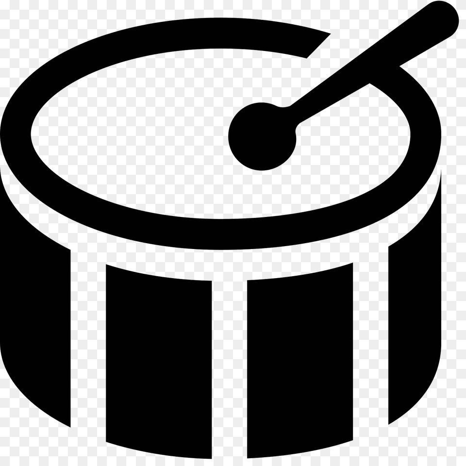 Bass Drum Icon, Gray Free Png
