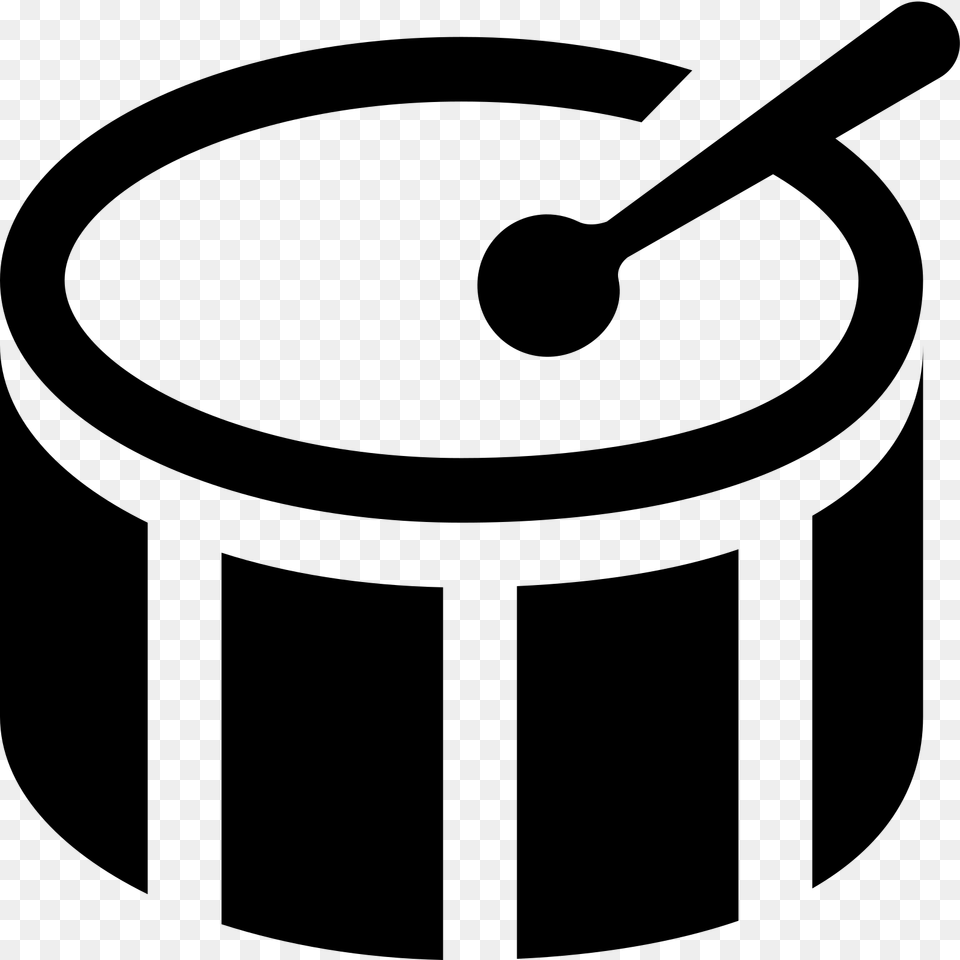 Bass Drum Icon And Vector Drum Icon, Gray Png