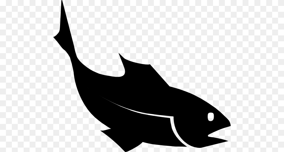 Bass Fish Clip Art Black And White, Stencil, Animal, Sea Life, Shark Png Image