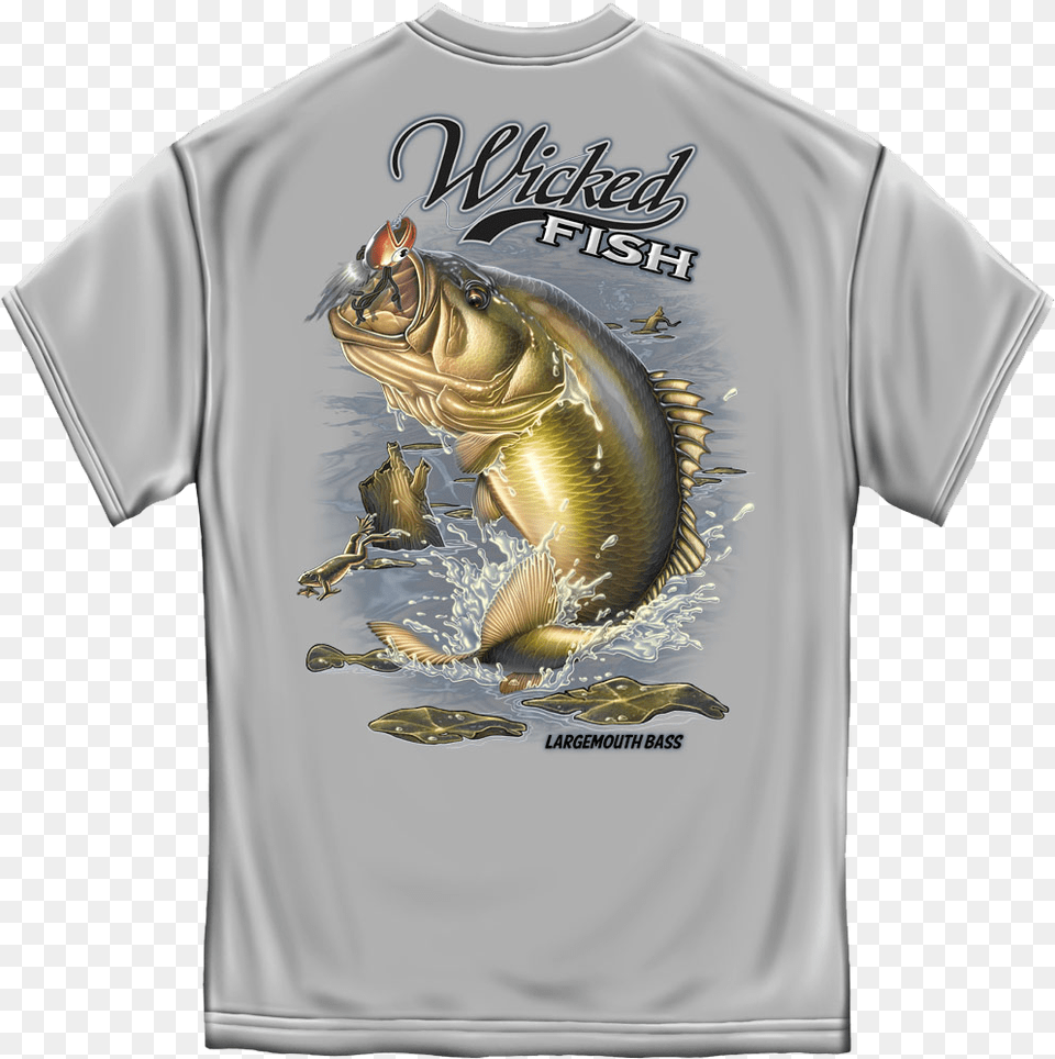 Bass Fishing T Shirts, Clothing, T-shirt, Animal, Fish Png