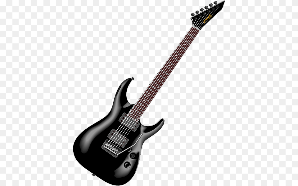 Bass Guitar Clipart Black And White, Bass Guitar, Musical Instrument, Electric Guitar Png