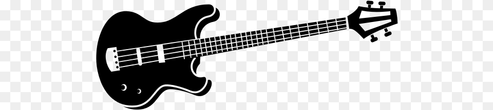 Bass Guitar Silhouette Schecter Hellraiser Black, Gray Png