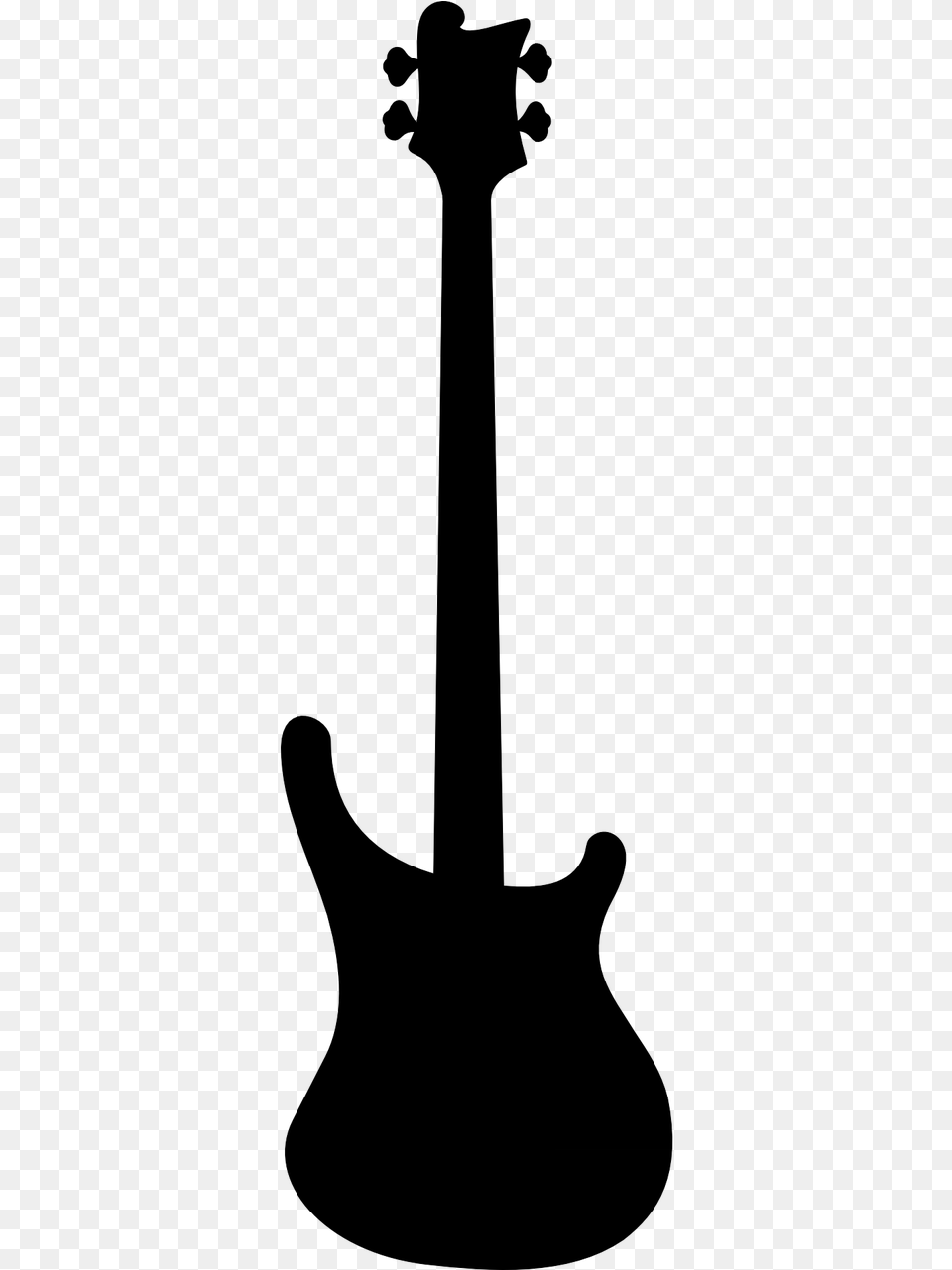 Bass Guitar Silhouette, Gray Free Transparent Png