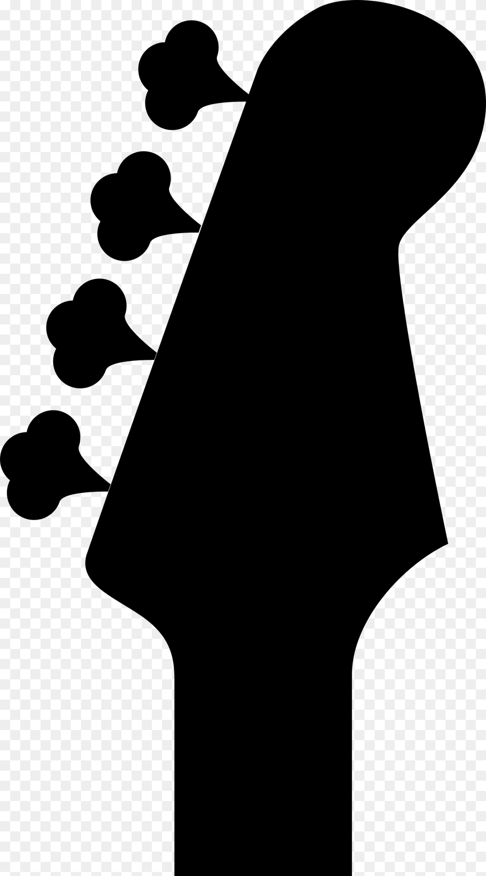 Bass Headstock, Gray Png